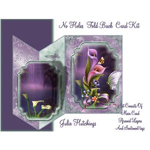 Enchanting Calla Lily's by Waterfall No Holes Fold Card