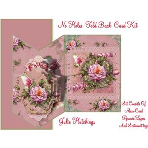 Gorgeous Vintage Style Pink Rose No Holes Fold Kit