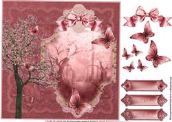 Oriental Cherry Blossom Tree 8x8 Topper
