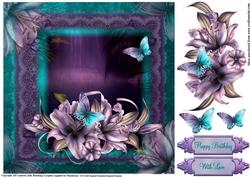 Delightful Waterfall Lily and Flutters Topper