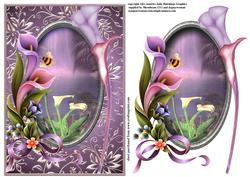 Callas Waterfall in Purple Frame Topper