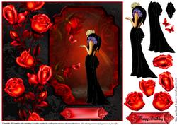Dramatic Art Deco Lady in Black