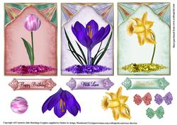 3xfloral Toppers Birthday,easter