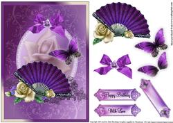 Stunning Fan Roses and Flutter Framed