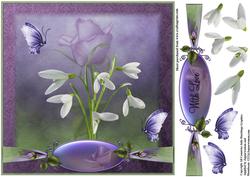 Beautiful Snowdrops and Rose Flutters