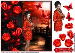 Geisha Oriental Style Card Topper