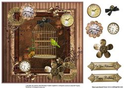 Steampunk Style Bird Cage Topper