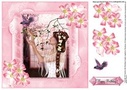 Cherry Blossom Beauty 8x8 Topper