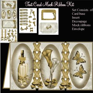Tent Fold Mock Ribbon Wedding Day Card Kit