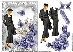 Art Deco Style Ladies Fashion Topper