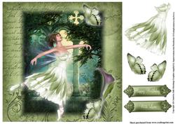 The Enchanting Green Fairy Card Topper