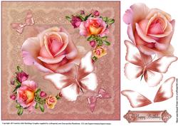 Striking Rose Flutter Topper
