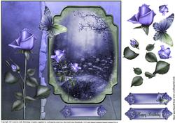 Moonlit Blue Rose Enchanted