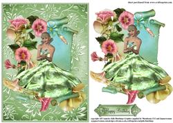 A Little Bird 1950.s Style Topper in Mint Greens