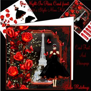One Night in Paris 1950's Style Card Front