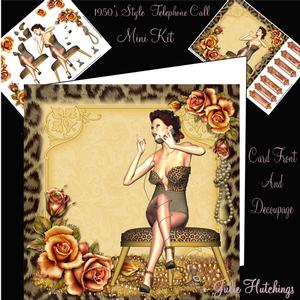 50's Style Pin Up Girl a Chat a Day! Mini Kit