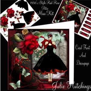 1950's Style Red Rose Patio Mini Kit