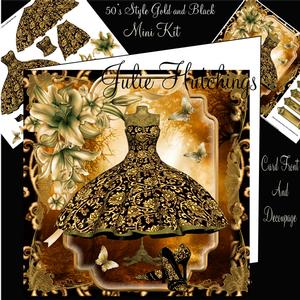 Vintage Style Black and Gold Shoes and Dress