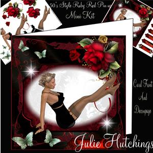 50's Style Ruby Red Pin Up