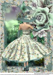 1950's the Teal Rose Lady