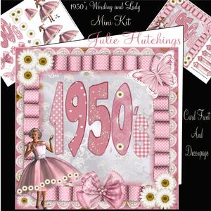 1950's Wording with Pink Daisy Lady Mini Kit