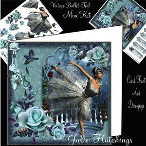 Vintage Teal and Blue Ballet Mini Kit