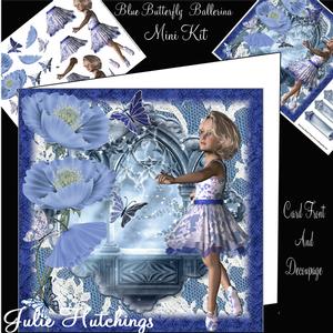Butterfly Blue Ballerina Girl Mini Kit