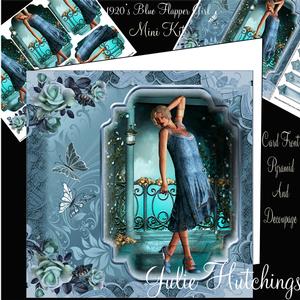 1920's Flapper Girl Card Front Mini Kit