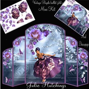 Purple Rose Ballet Fold Card Mini Kit