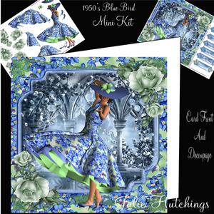 1950's Blue Bird and Roses Mini Kit