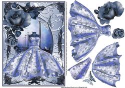 Beautiful Blue 1950 Dress Topper