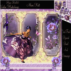 The Rose Ballet Card Front Mini Kit