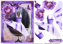 Ladies Vintage Lilac Gingham Dress Topper