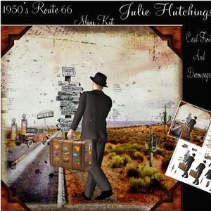 1950's Style Route 66 Masculine Card Kit