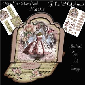 The Dusky Pink Music Dress Easel Card Kit