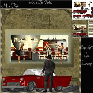 1950's Style the Poster Card Front Mini Kit