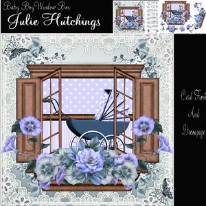 The Baby Boy Window Box Card Front Mini Kit
