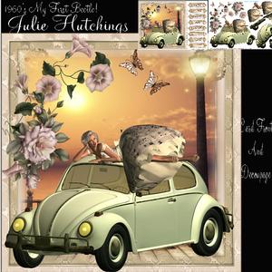 1960's My First Beetle Card Front Mini Kit