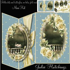 Polka Dots Butterflies and Roses No Holes Fold