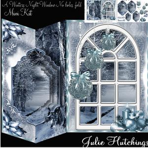 A Winters Night Window No Holes Fold Card