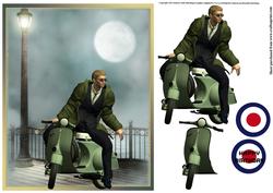 1960's Brighton Lambretta Boys Card Topper