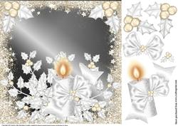 The White Christmas Candle Card Topper