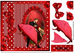 Polka Dots,stipes and Ribbon the Dip Card Topper