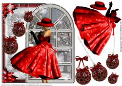 Shaped Over the Edge Topper Grace and the Christmas Window