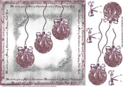 Ice Pink Christmas Baubles