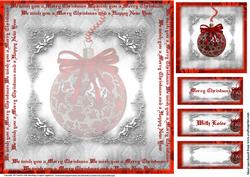 Insert to Compliment Red Christmas Baubles