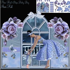 Those First Steps Boy Window Topper