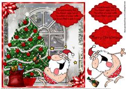 Funny Drunk Santa Card Topper