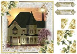 Vintage Style New Home or Retirement Card Topper