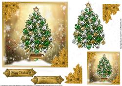 Golden Christmas Tree Topper with Matching Tag